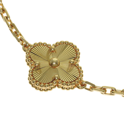 Van Cleef & Arpels Vintage Alhambra Guilloche Bracelet K18 Yellow Gold Ladies [Used]