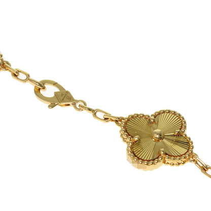 Van Cleef & Arpels Vintage Alhambra Guilloche Bracelet K18 Yellow Gold Ladies [Used]