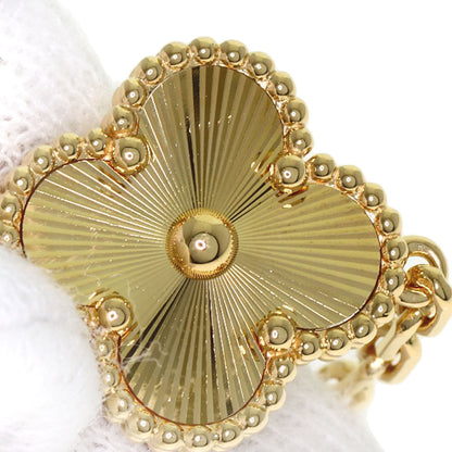Van Cleef & Arpels Vintage Alhambra Guilloche Bracelet K18 Yellow Gold Ladies [Used]