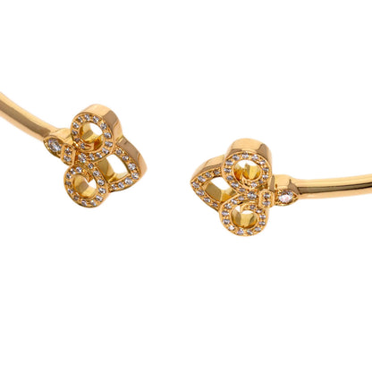 TIFFANY&Co. Fleur de lis Diamond Bracelet K18 Yellow Gold Ladies [Used]