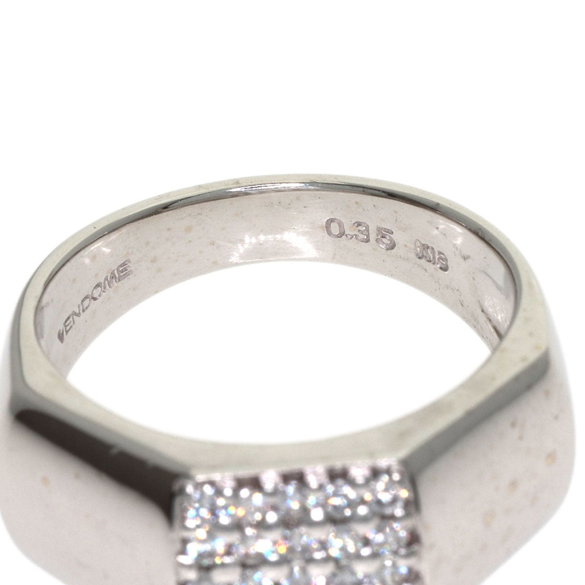 VENDOME Pave Diamond Ring K18 White Gold Ladies [Used]