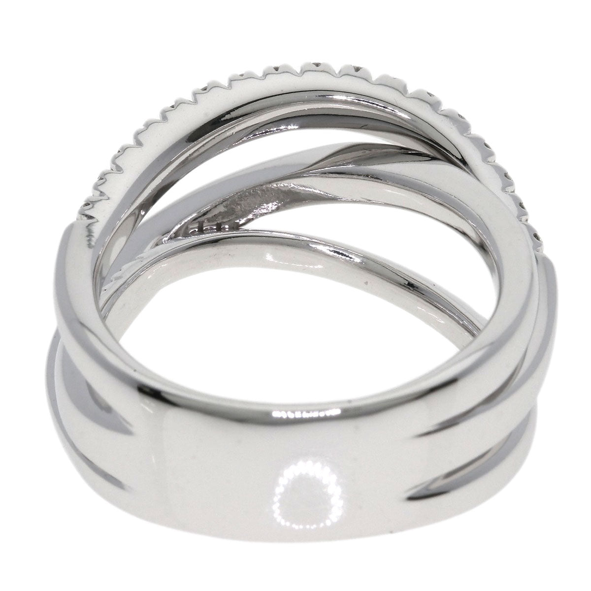 Ponte Vecchio Diamond Ring K18 White Gold Ladies [Used]