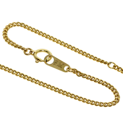 CELINE Logo circle Necklace K18 Yellow Gold Ladies [Used]