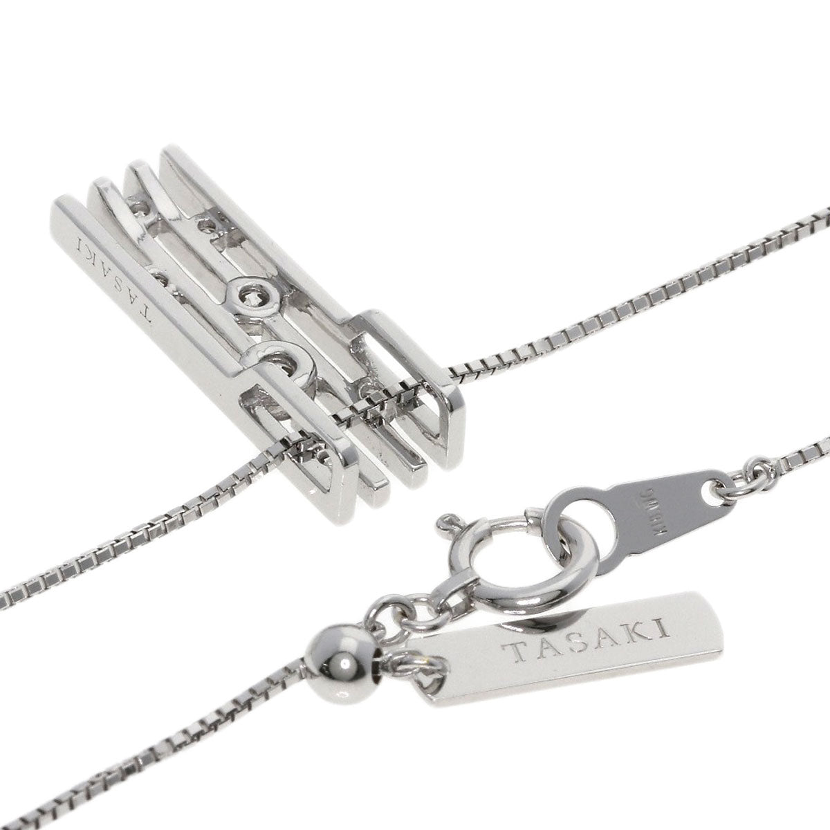 TASAKI Diamond Necklace K18 White Gold Ladies [Used]