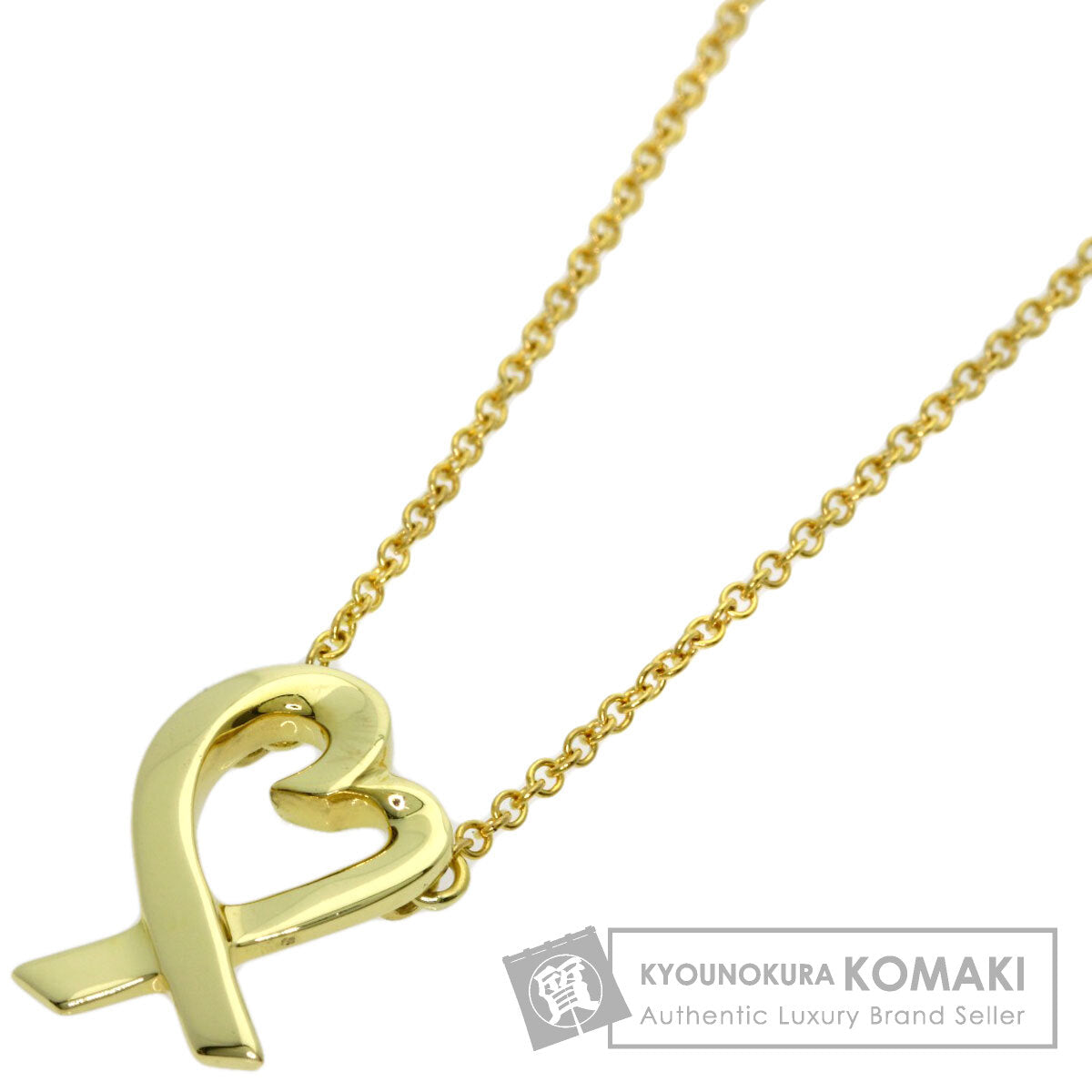 TIFFANY&Co. Loving heart Necklace K18 Yellow Gold Ladies [Used]