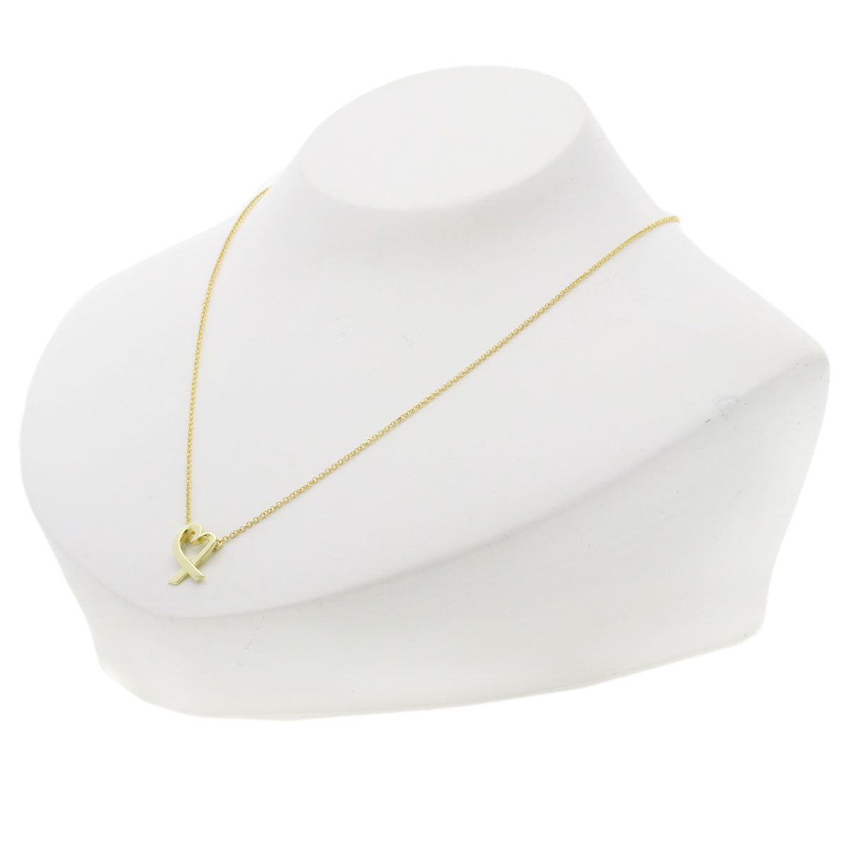 TIFFANY&Co. Loving heart Necklace K18 Yellow Gold Ladies [Used]
