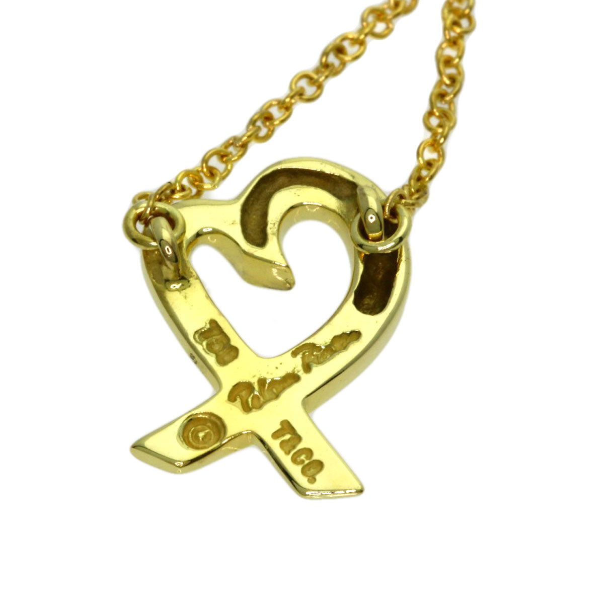TIFFANY&Co. Loving heart Necklace K18 Yellow Gold Ladies [Used]