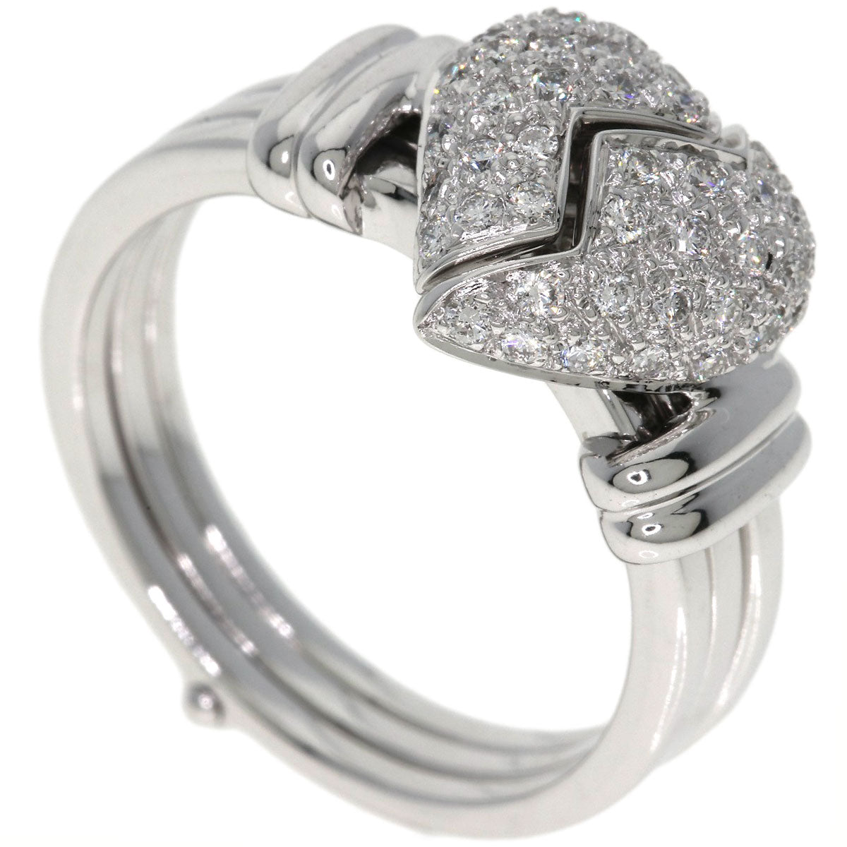 MOUAWAD Broken Heart Diamond Ring K18 White Gold Ladies [Used]
