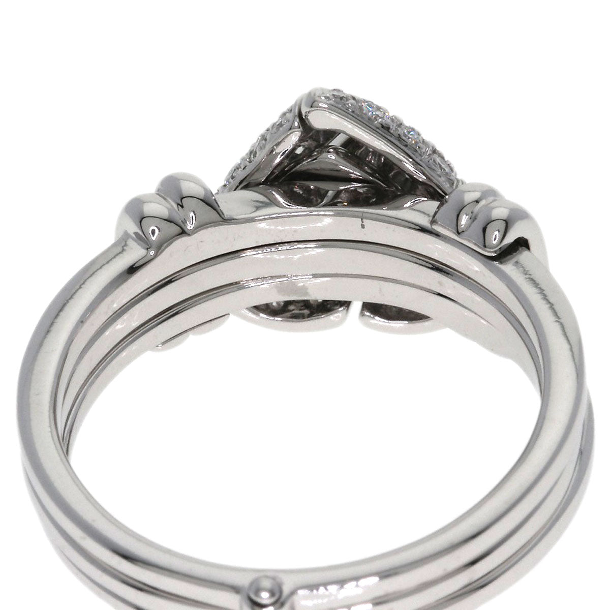 MOUAWAD Broken Heart Diamond Ring K18 White Gold Ladies [Used]