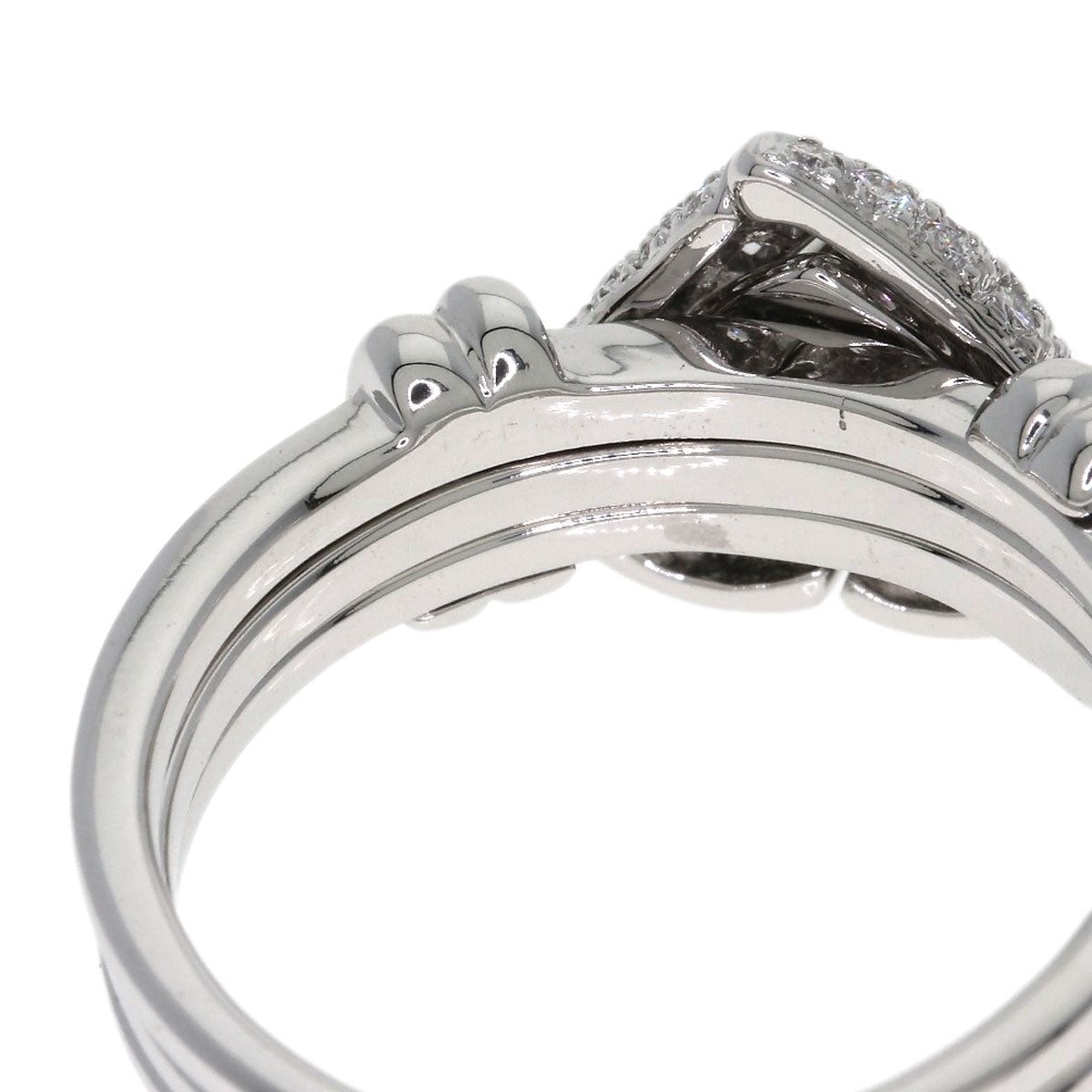 MOUAWAD Broken Heart Diamond Ring K18 White Gold Ladies [Used]