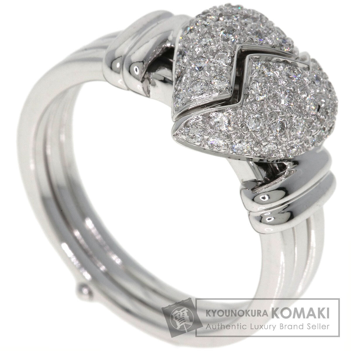 MOUAWAD Broken Heart Diamond Ring K18 White Gold Ladies [Used]