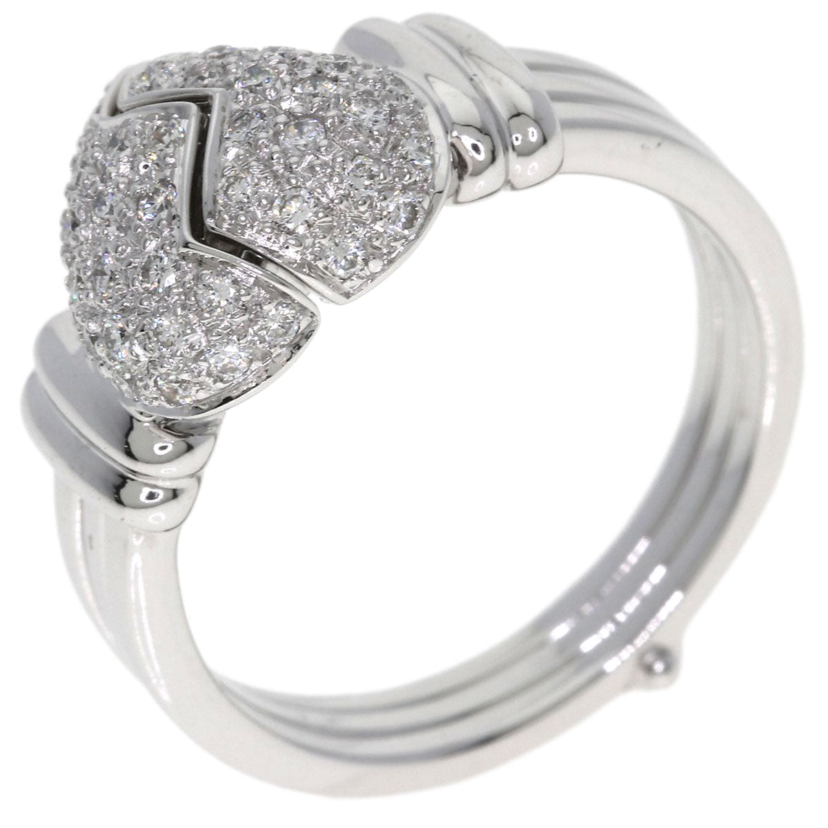 MOUAWAD Broken Heart Diamond Ring K18 White Gold Ladies [Used]