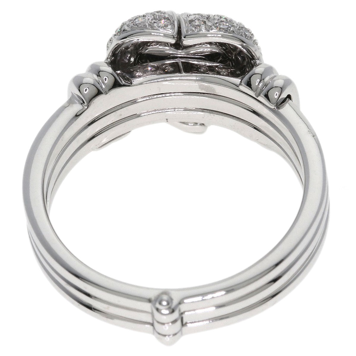 MOUAWAD Broken Heart Diamond Ring K18 White Gold Ladies [Used]