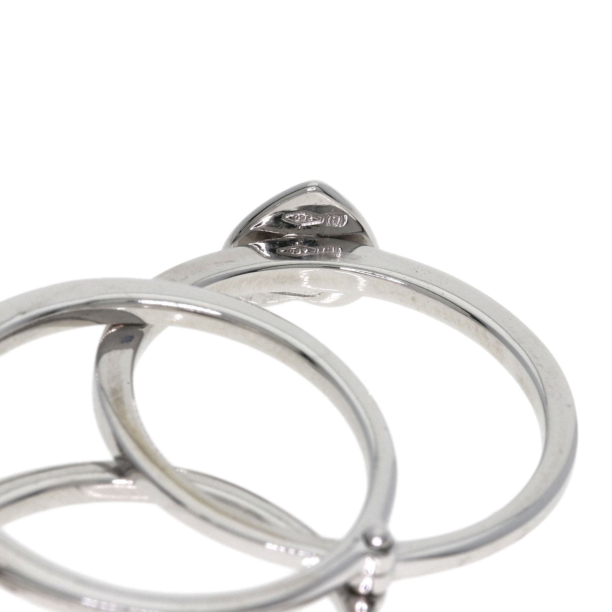MOUAWAD Broken Heart Diamond Ring K18 White Gold Ladies [Used]
