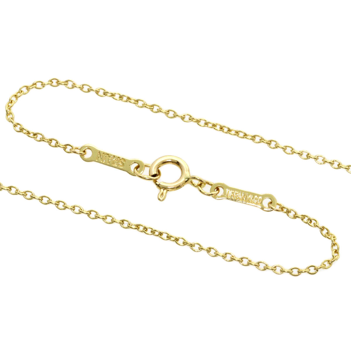 TIFFANY&Co. Double teardrop Necklace K18 Yellow Gold Ladies [Used]