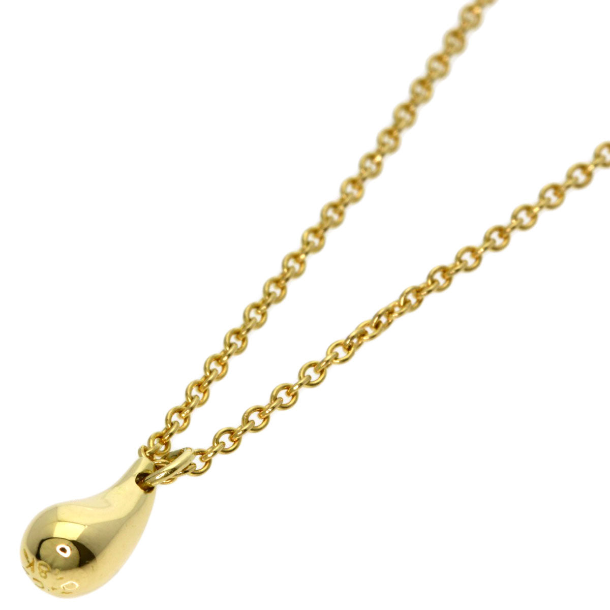 TIFFANY&Co. teardrop Necklace K18 Yellow Gold Ladies [Used]