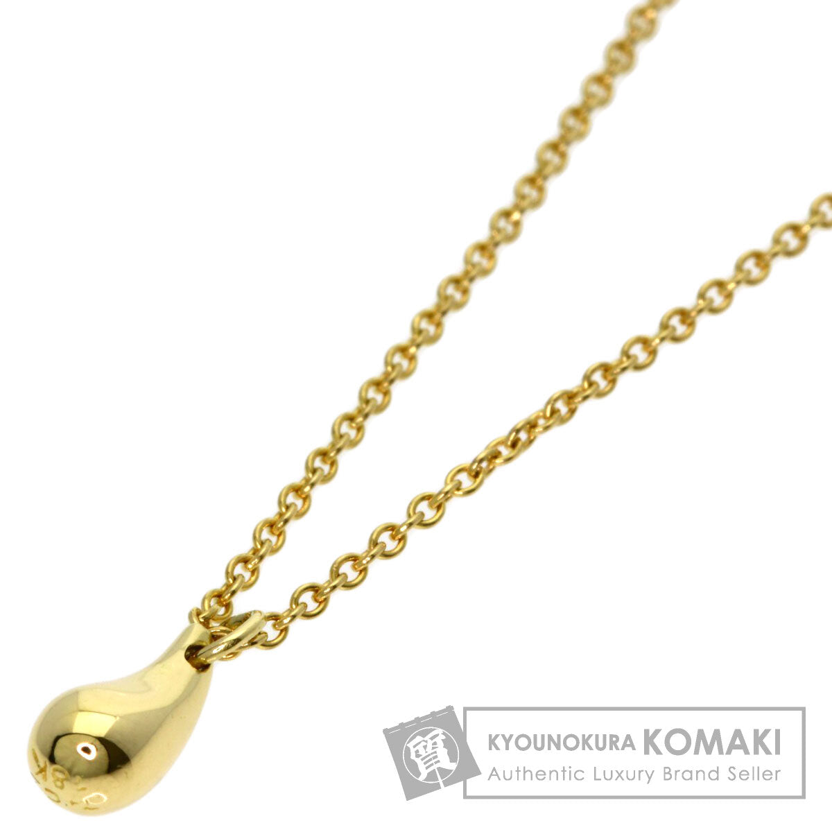 TIFFANY&Co. teardrop Necklace K18 Yellow Gold Ladies [Used]