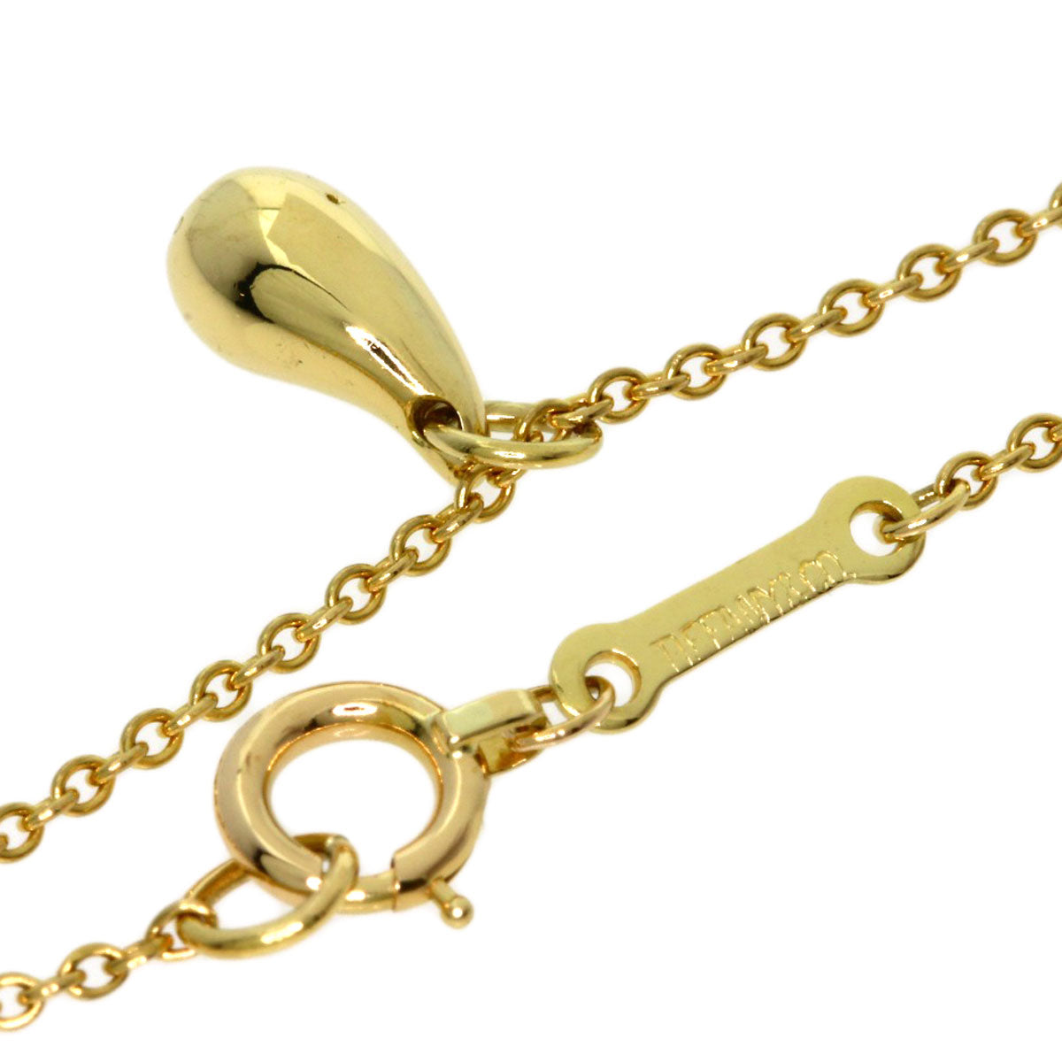 TIFFANY&Co. teardrop Necklace K18 Yellow Gold Ladies [Used]