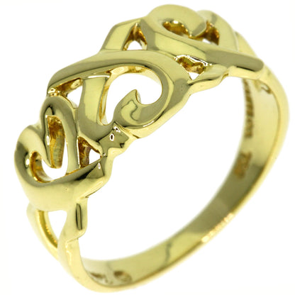 TIFFANY&Co. Triple rubbing heart Ring K18 Yellow Gold Ladies [Used]