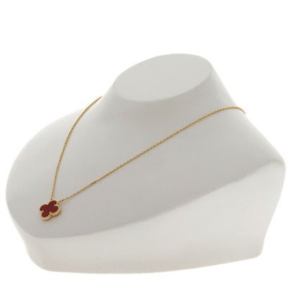 Van Cleef & Arpels Vintage Alhambra Carnelian Necklace K18 Yellow Gold Ladies [Used]