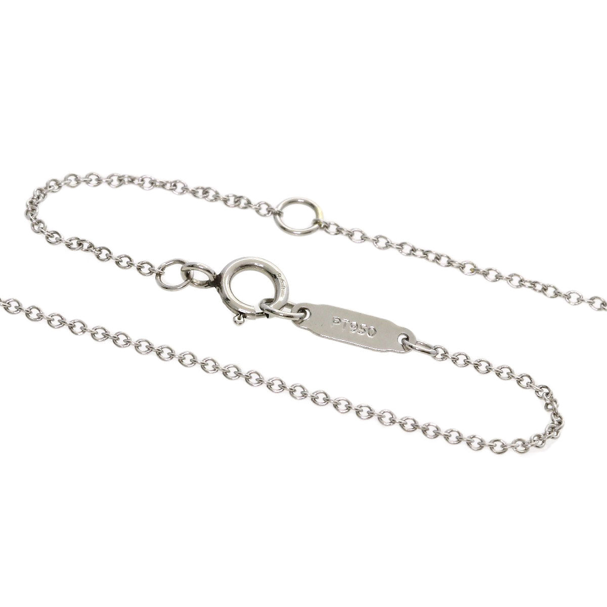 TIFFANY&Co. Sentimental Heart Medium Pink Sapphire Diamond Necklace Platinum PT950 Ladies [Used]