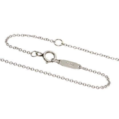 TIFFANY&Co. Sentimental Heart Medium Pink Sapphire Diamond Necklace Platinum PT950 Ladies [Used]