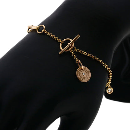 HERMES Gunbird Diamond Bracelet K18 Pink Gold Ladies [Used]