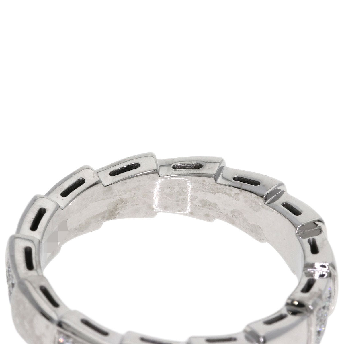 BVLGARI Serpenti Viper Diamond #63 Ring K18 White Gold unisex [Used]