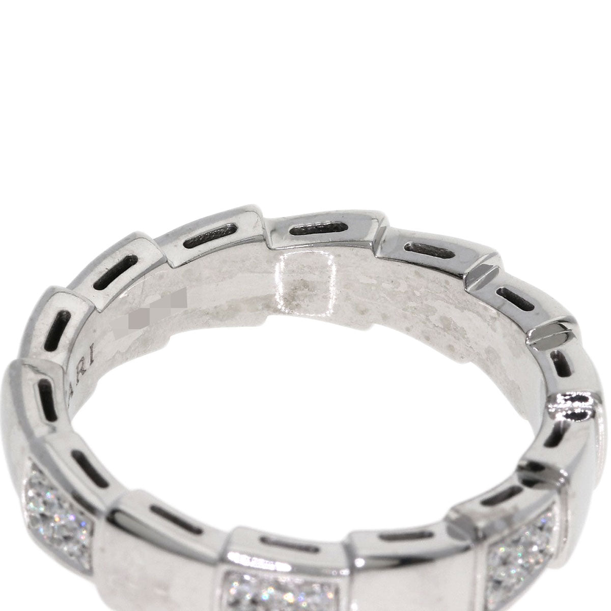BVLGARI Serpenti Viper Diamond #63 Ring K18 White Gold unisex [Used]