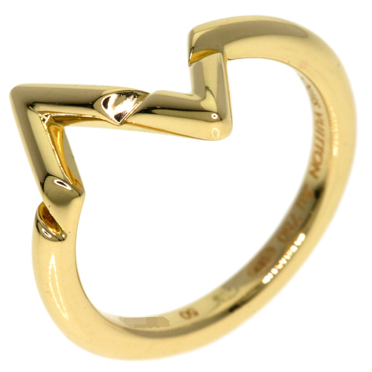 LOUIS VUITTON LV Vault Upside Down #50 Ring K18 Yellow Gold Ladies [Used]