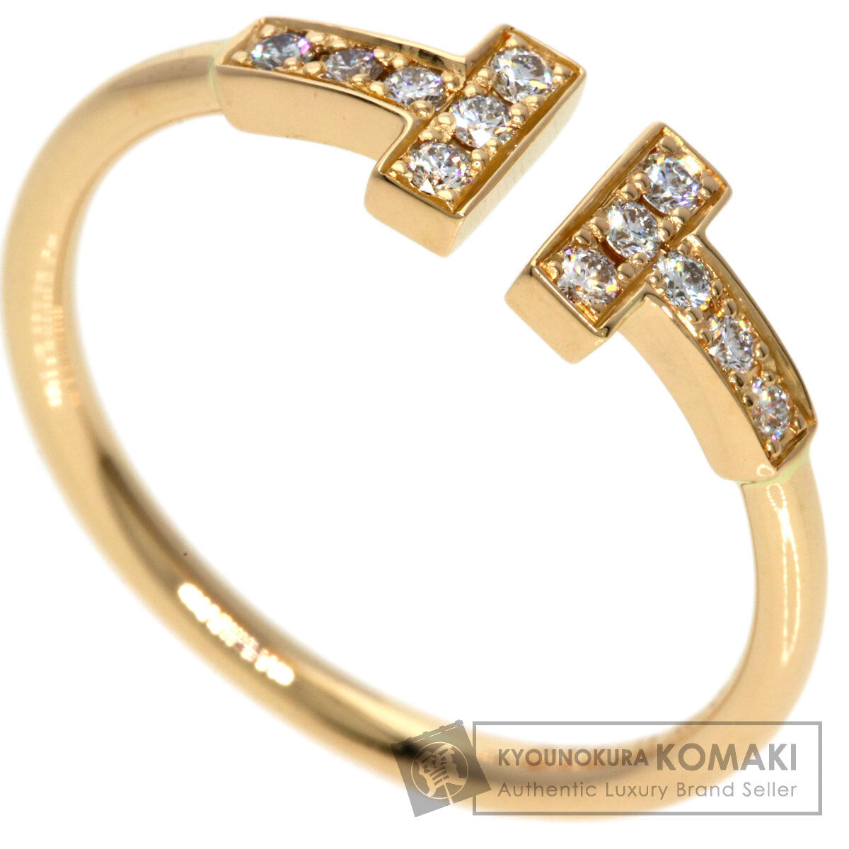 TIFFANY&Co. TWire Diamond Ring K18 Pink Gold Ladies [Used]