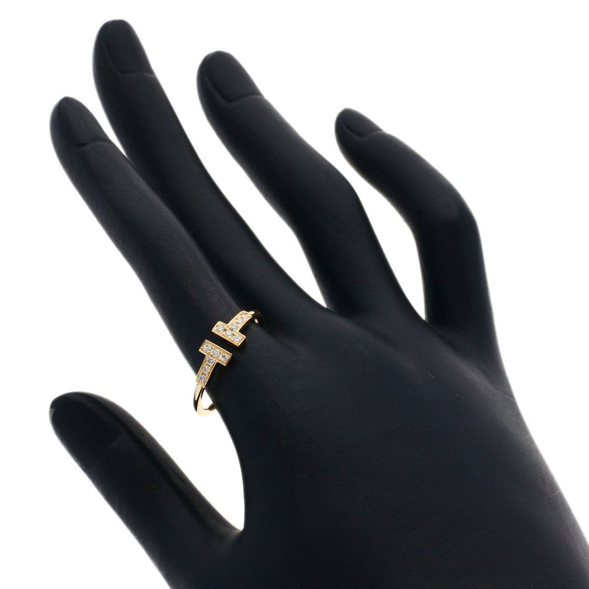 TIFFANY&Co. TWire Diamond Ring K18 Pink Gold Ladies [Used]