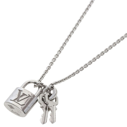 LOUIS VUITTON Pandantif Lockit Necklace K18 White Gold Ladies [Used]