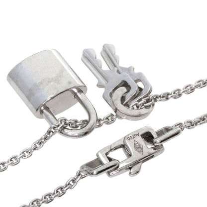 LOUIS VUITTON Pandantif Lockit Necklace K18 White Gold Ladies [Used]