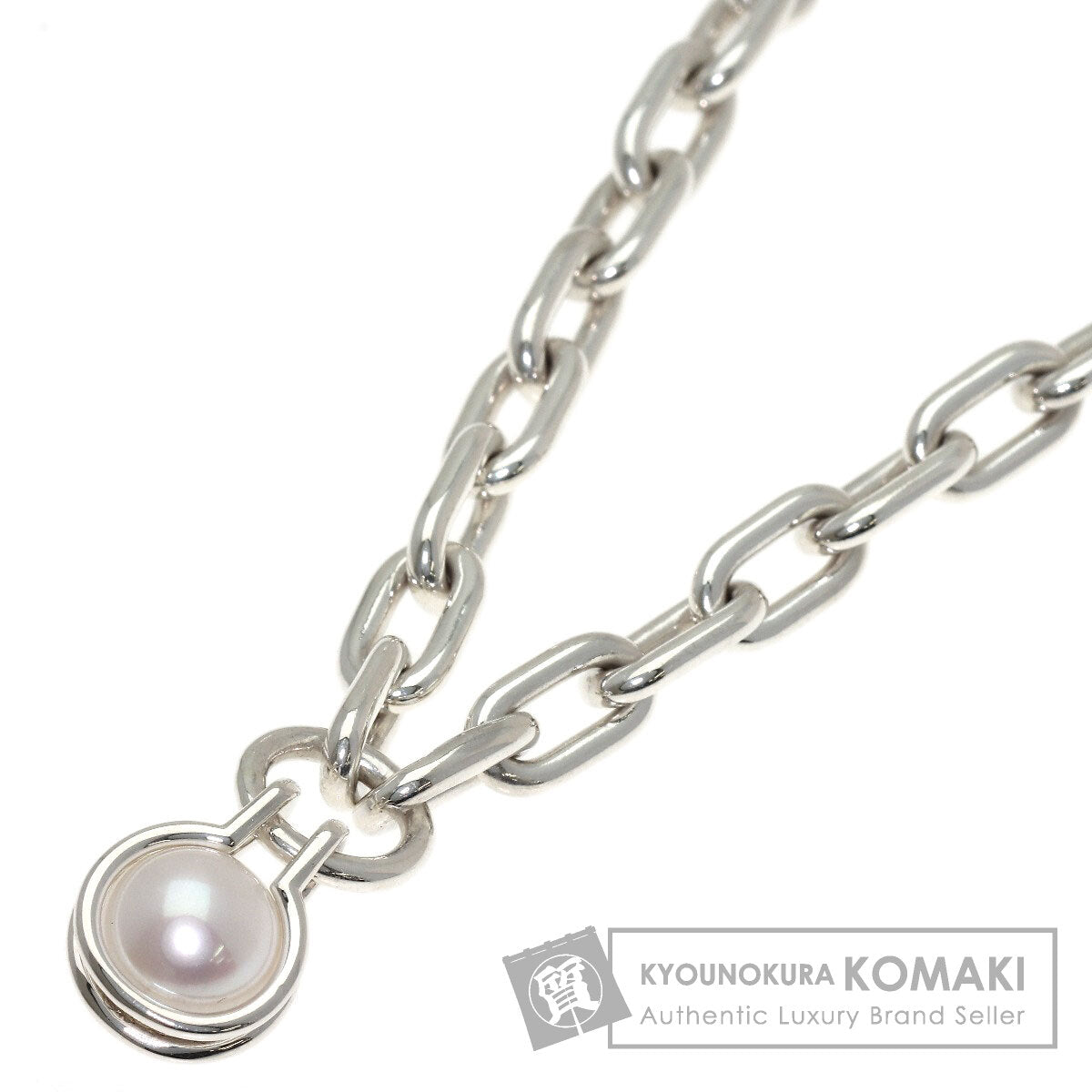 TIFFANY&Co. Hardware Freshwater Pearl Necklace Silver Ladies [Used]