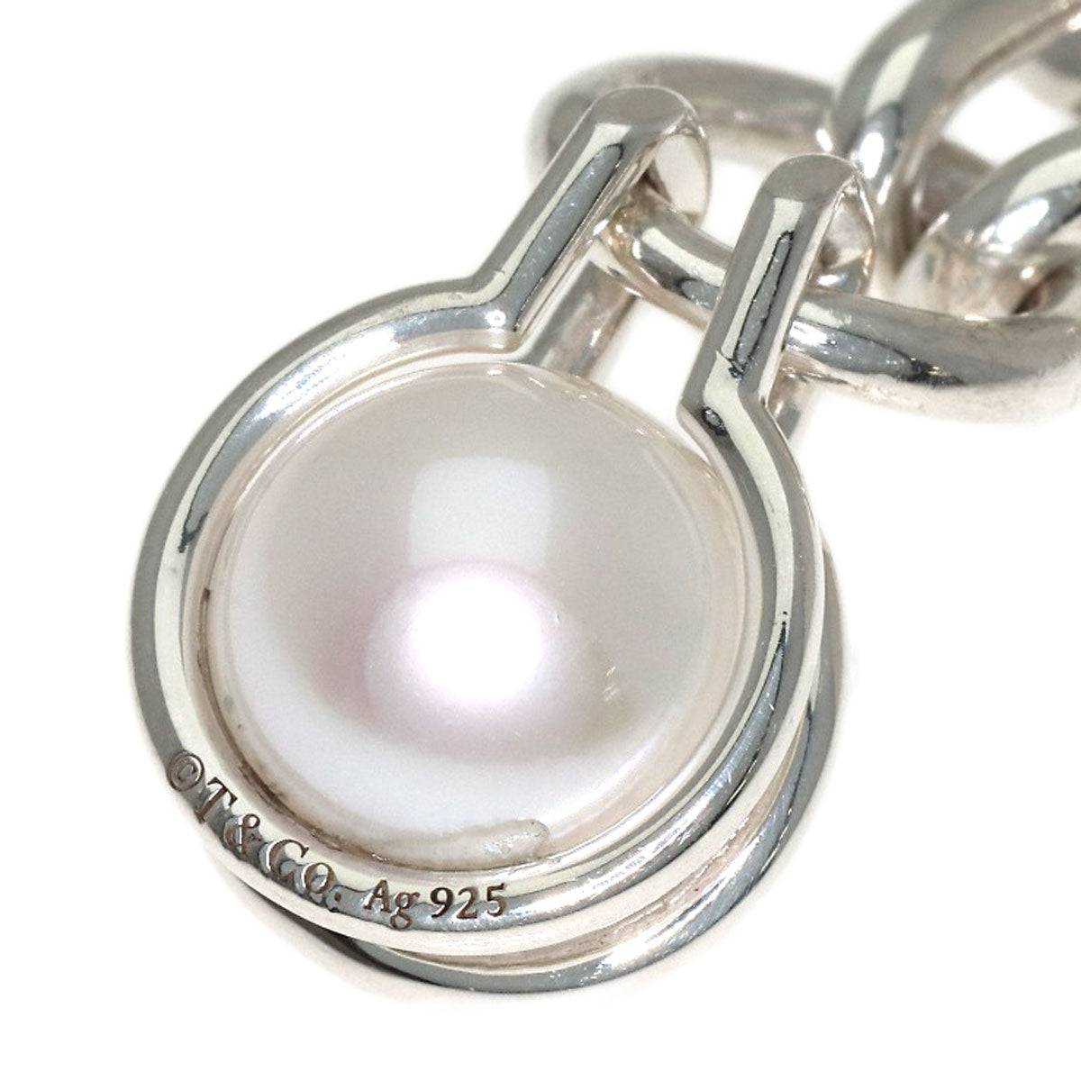 TIFFANY&Co. Hardware Freshwater Pearl Necklace Silver Ladies [Used]
