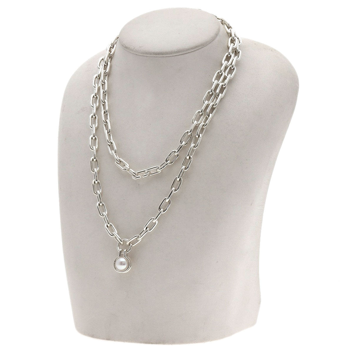 TIFFANY&Co. Hardware Freshwater Pearl Necklace Silver Ladies [Used]