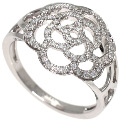 CHANEL Camellia Diamond #58 Ring K18 White Gold Ladies [Used]