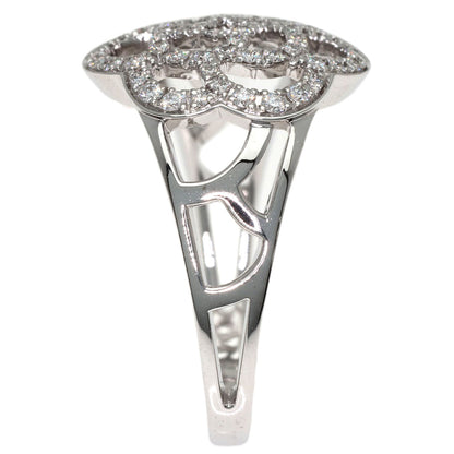 CHANEL Camellia Diamond #58 Ring K18 White Gold Ladies [Used]