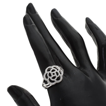 CHANEL Camellia Diamond #58 Ring K18 White Gold Ladies [Used]