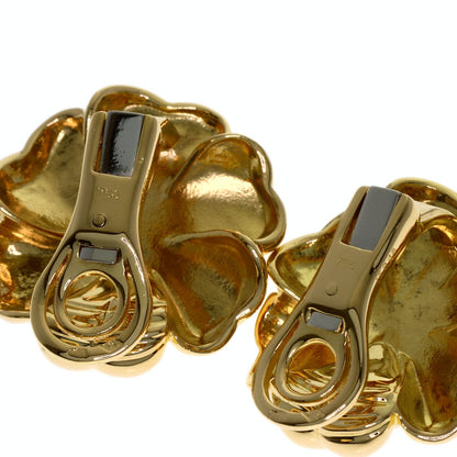 CHANEL Camellia Diamond Earring K18 Yellow Gold Ladies [Used]