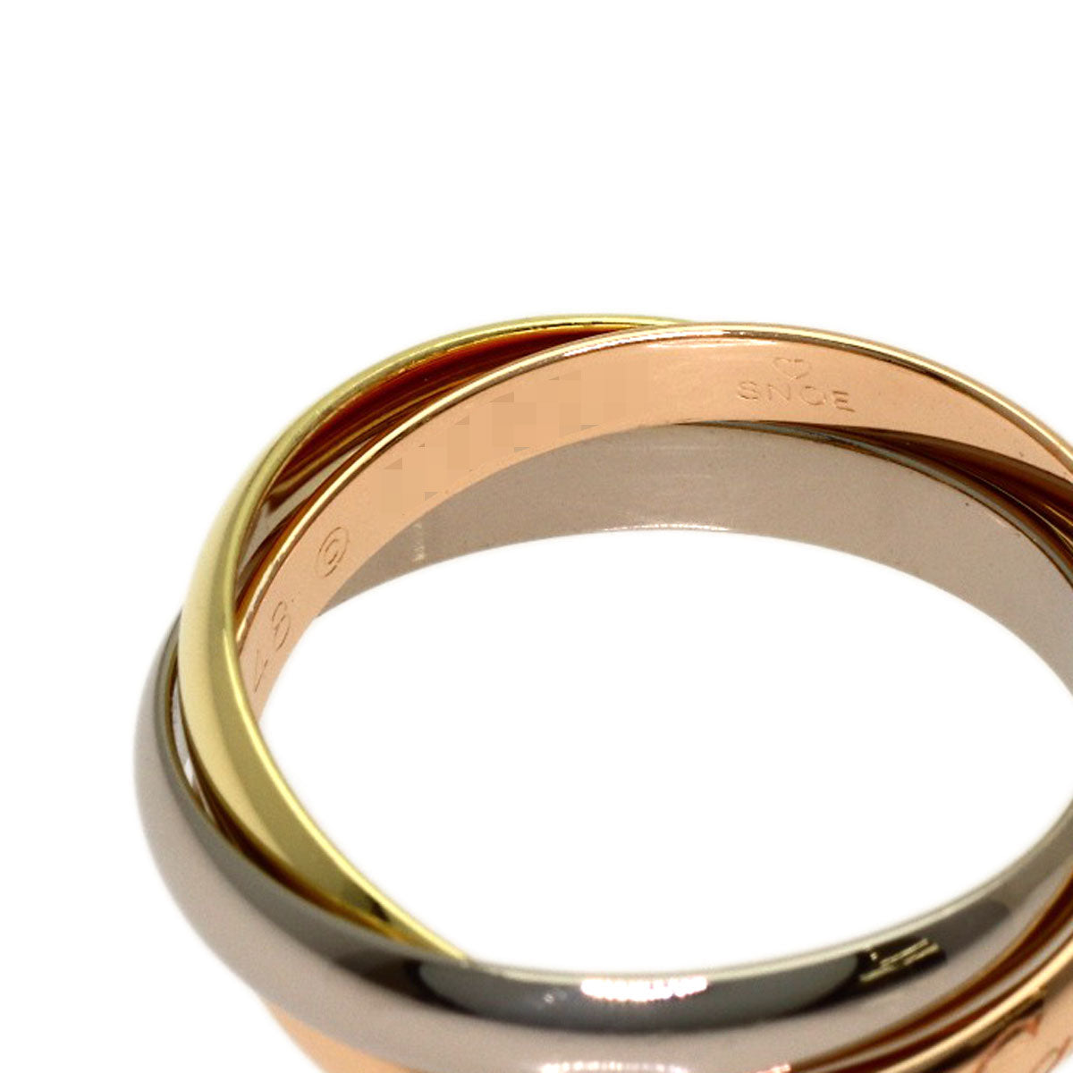 CARTIER Trinity SM #48 Ring K18 Yellow Gold K18 White GoldLadies [Used]