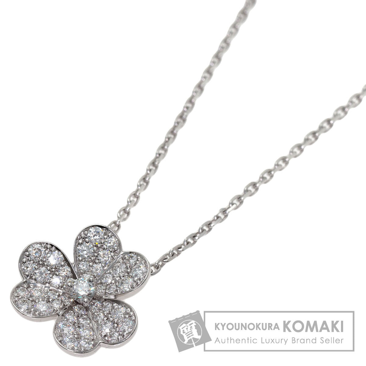 Van Cleef & Arpels Frivole Small Diamond Necklace K18 White Gold Ladies [Used]