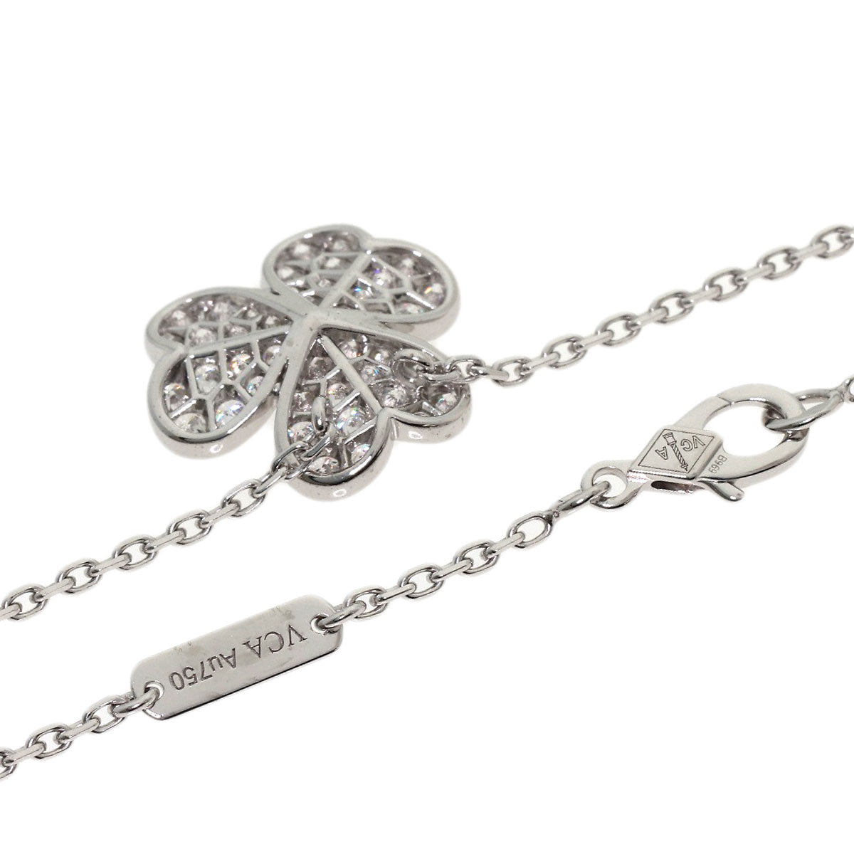 Van Cleef & Arpels Frivole Small Diamond Necklace K18 White Gold Ladies [Used]