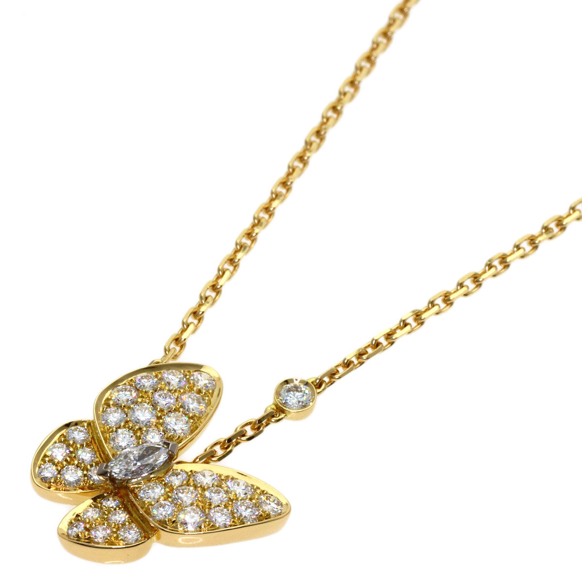 Van Cleef & Arpels De Papillon Diamond Necklace K18 Yellow Gold Ladies [Used]