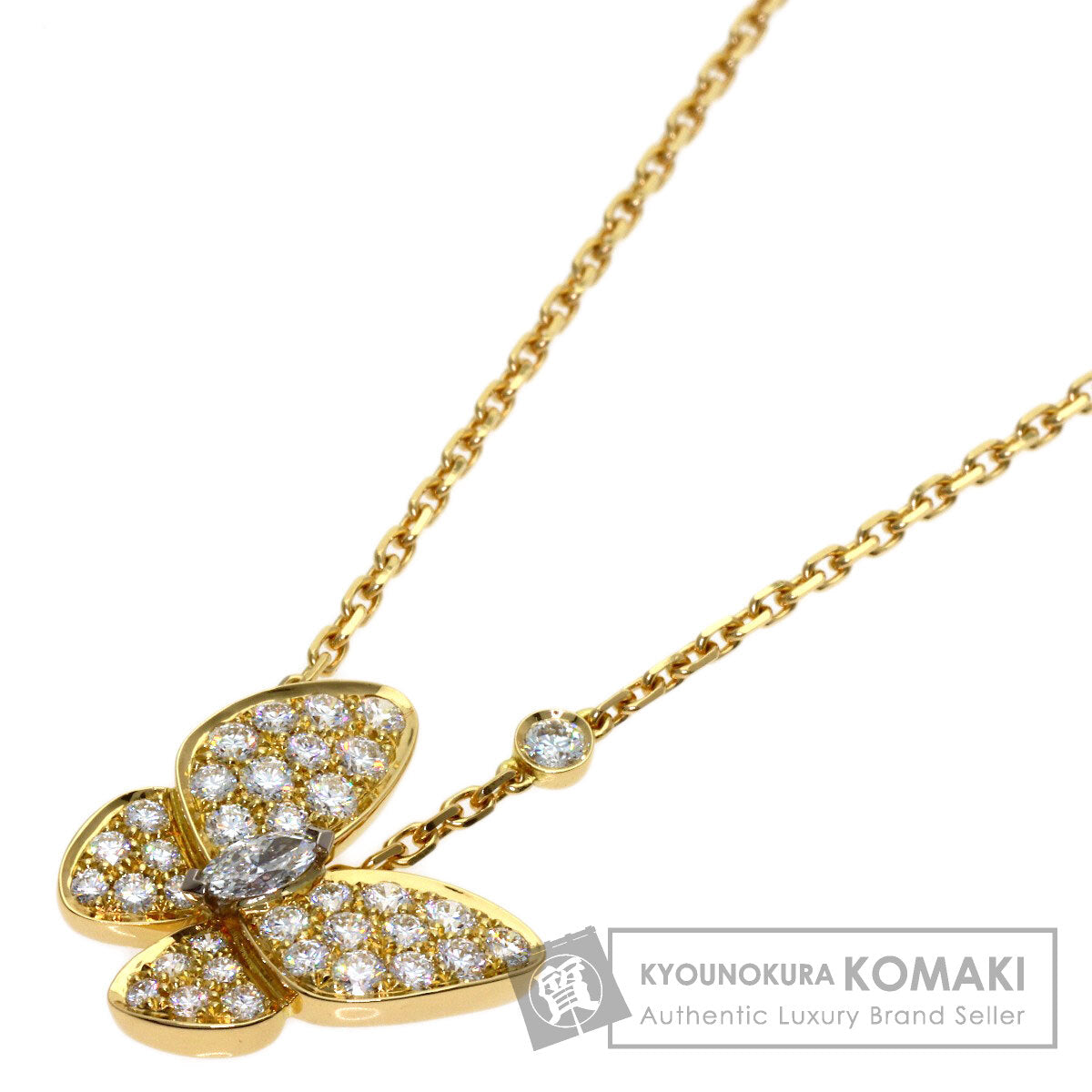 Van Cleef & Arpels De Papillon Diamond Necklace K18 Yellow Gold Ladies [Used]