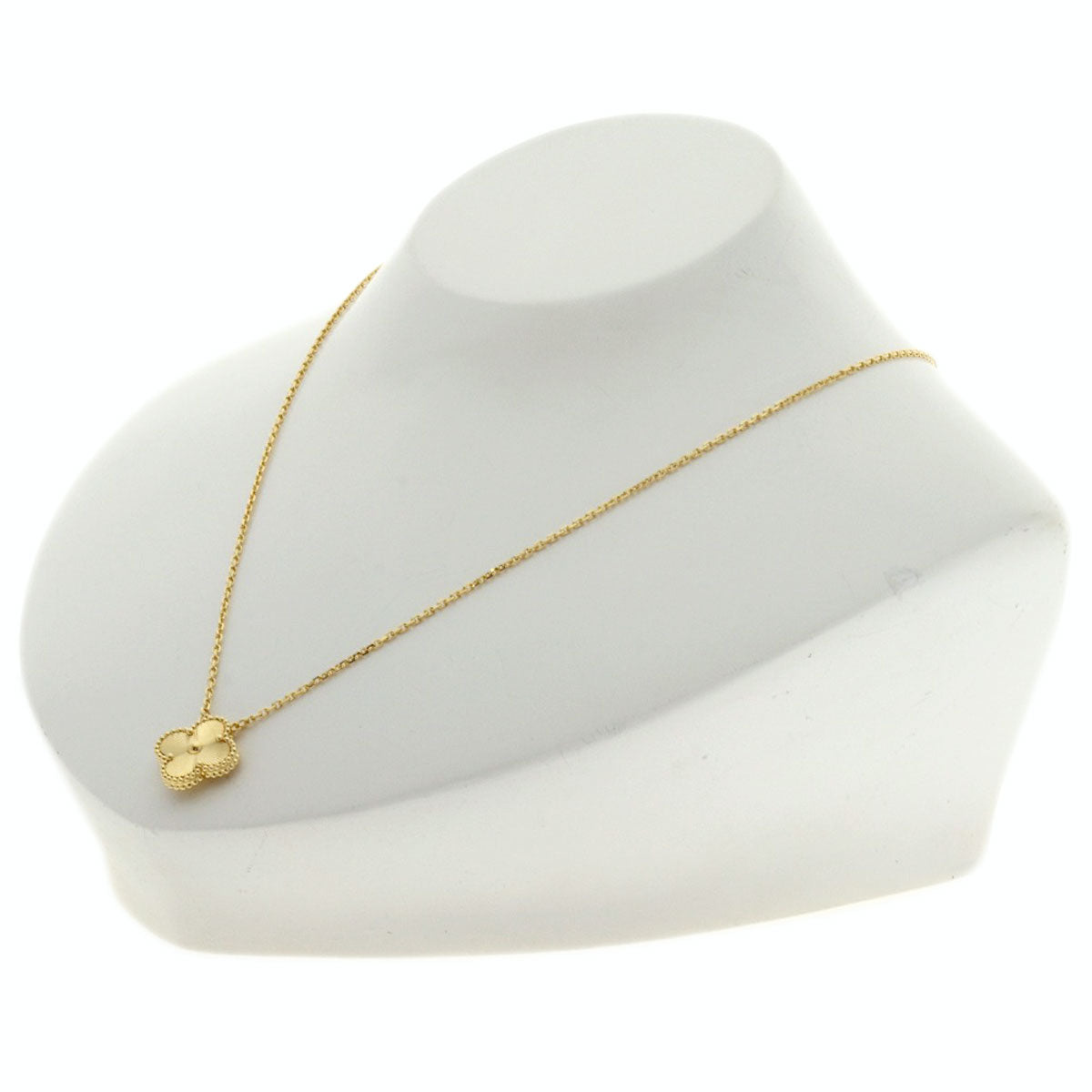 Van Cleef & Arpels Vintage Alhambra Guilloche Necklace K18 Yellow Gold Ladies [Used]