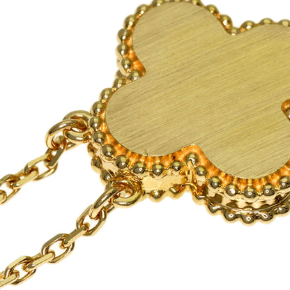 Van Cleef & Arpels Vintage Alhambra Yellow Shell Diamond Necklace K18 Yellow Gold Ladies [Used]