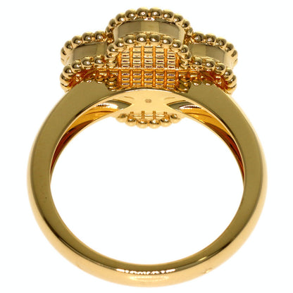 Van Cleef & Arpels Vintage Alhambra Guilloche #50 Ring K18 Yellow Gold Ladies [Used]