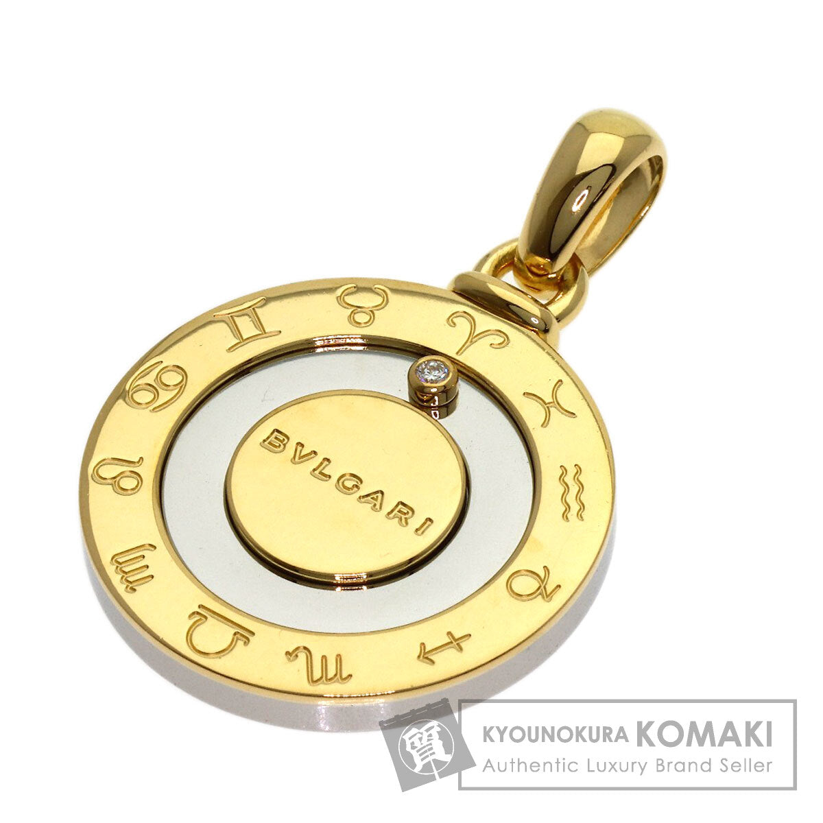 BVLGARI horoscope Pendant top K18 Yellow Gold Stainless SteelLadies [Used]